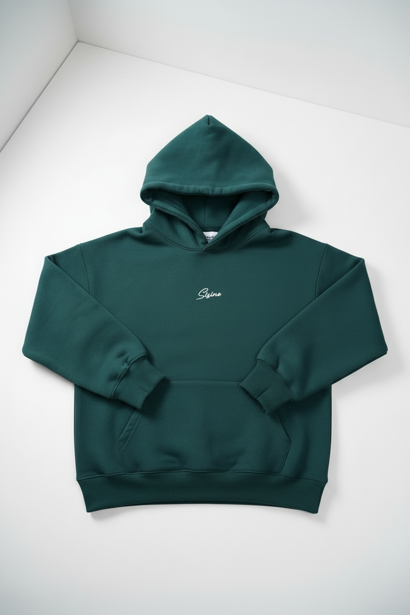 Pack Duo Hoodie SISINO – Noir & Vert bouteille  | Qualité Premium 100% Coton